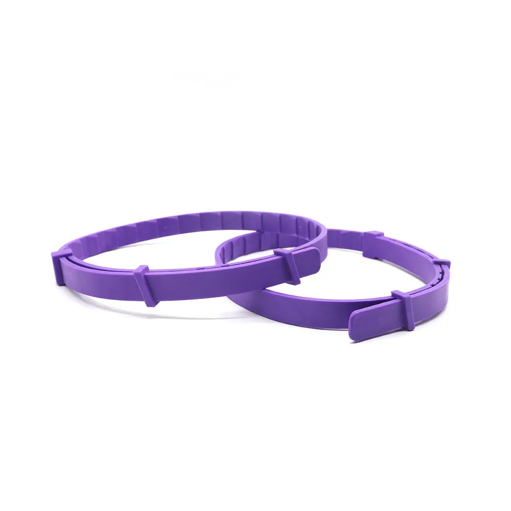 Four Chinese style monochrome pattern dog collars for anxiety relief in different colours