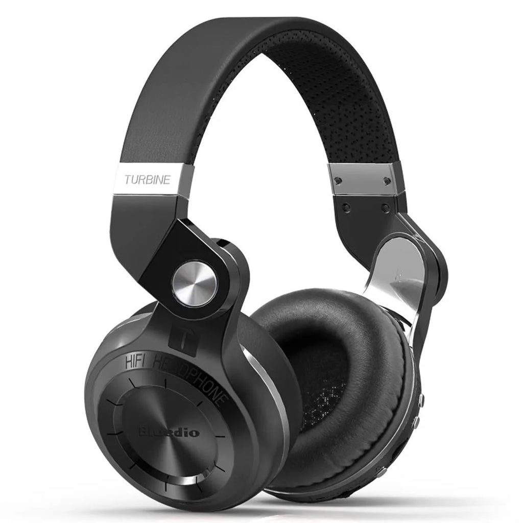 Bluetooth headset in black, blue, red, or white colour with head-mounted design