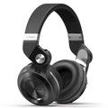 Bluetooth headset in black, blue, red, or white colour with head-mounted design