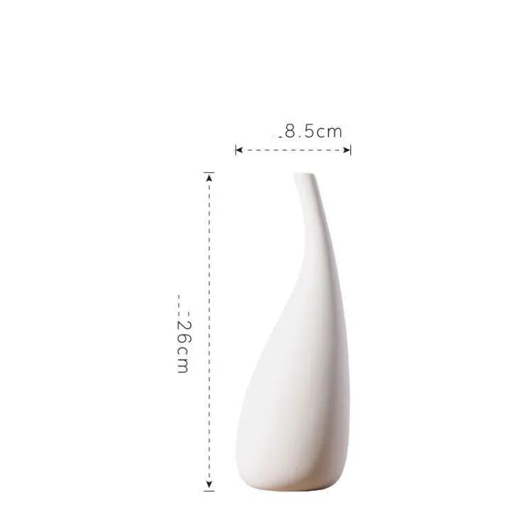 White water drop ceramic vase ornament hanging decoration modern abstract style