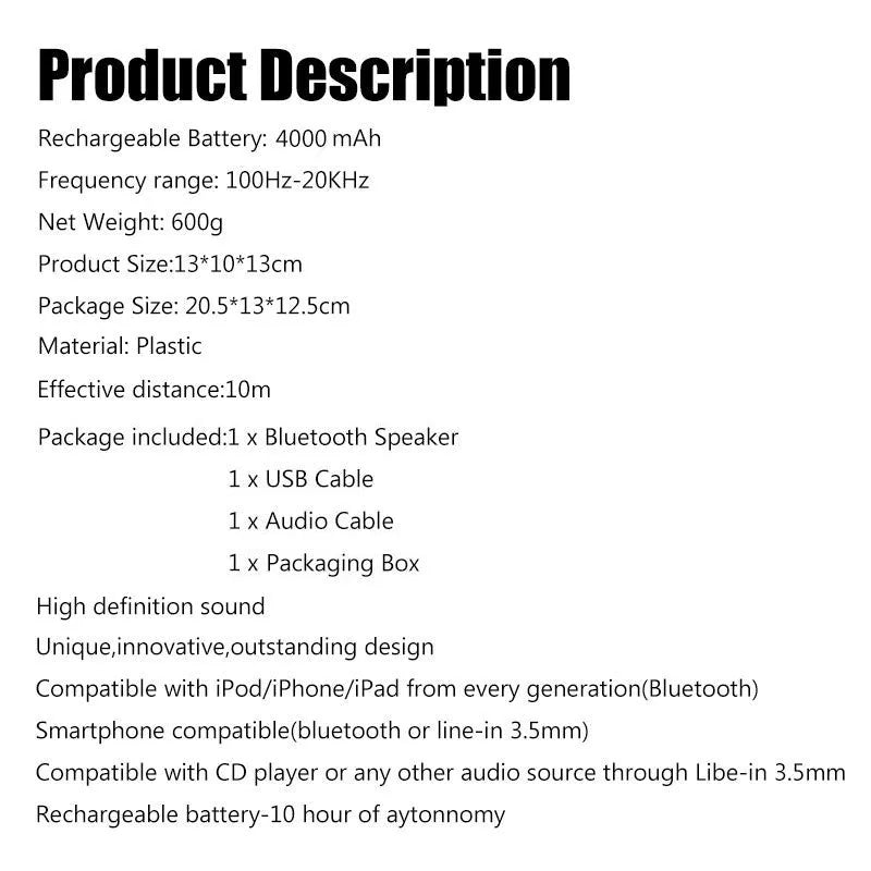 Skull-shaped wireless Bluetooth speaker in six colours with compact portable design and 10-hour battery