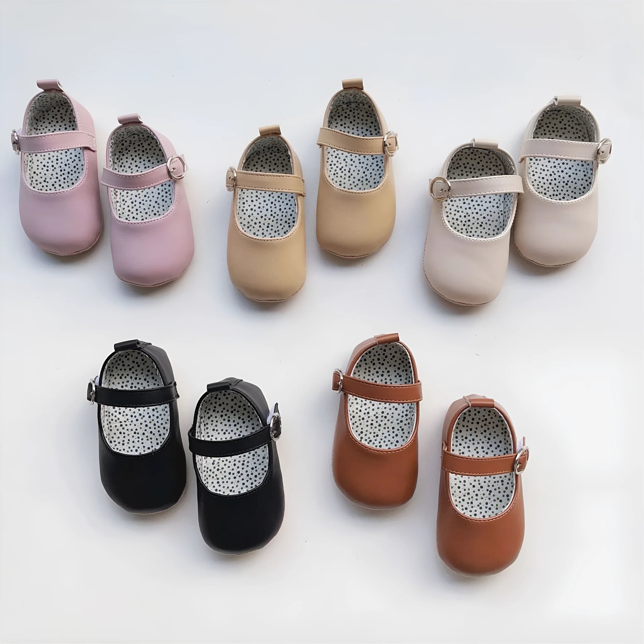 Baby girl toddler shoes with Velcro closure in light purple artificial PU leather, low-top design