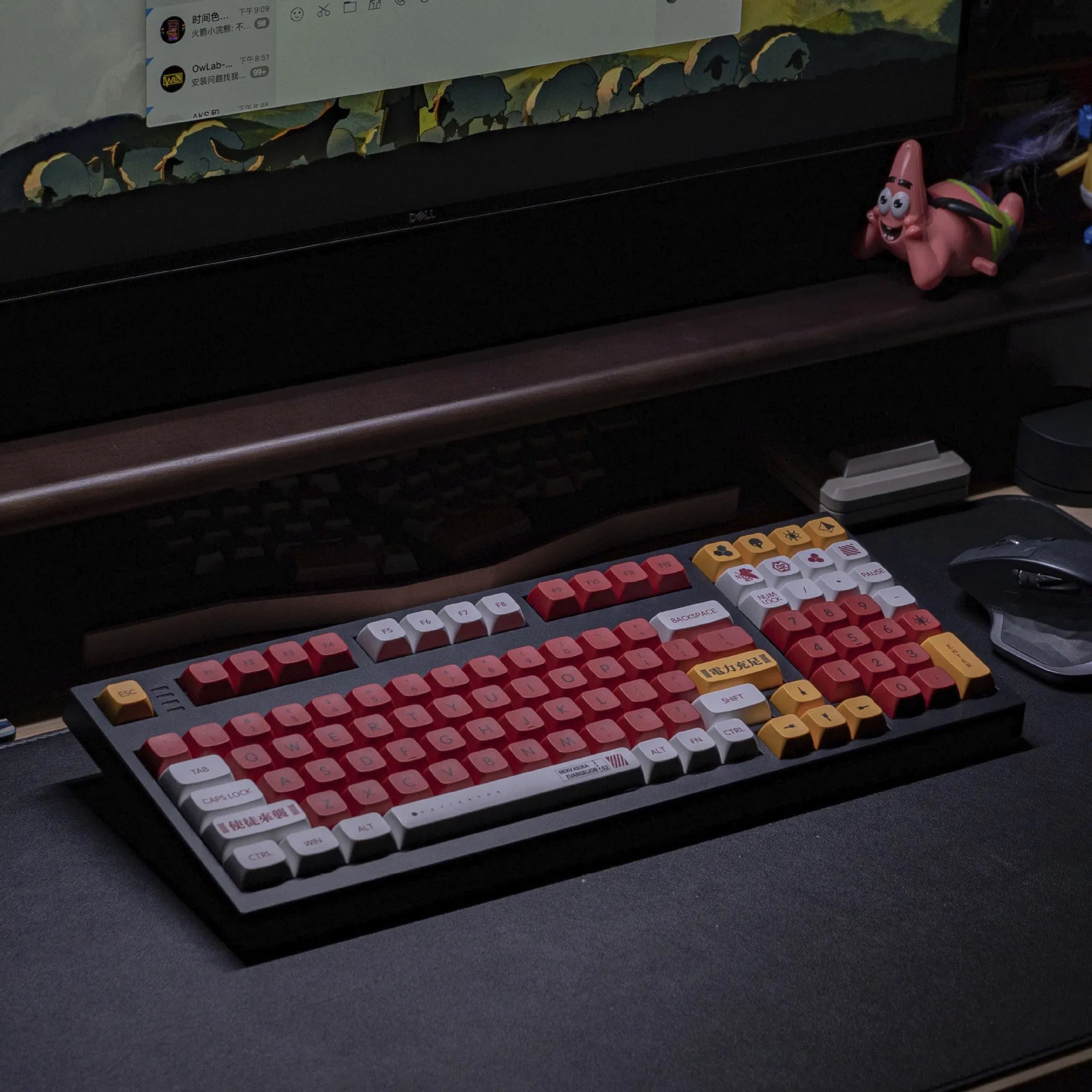 138 colourful Boy and Girl themed PBT keycaps for mechanical keyboards, packed in a box.