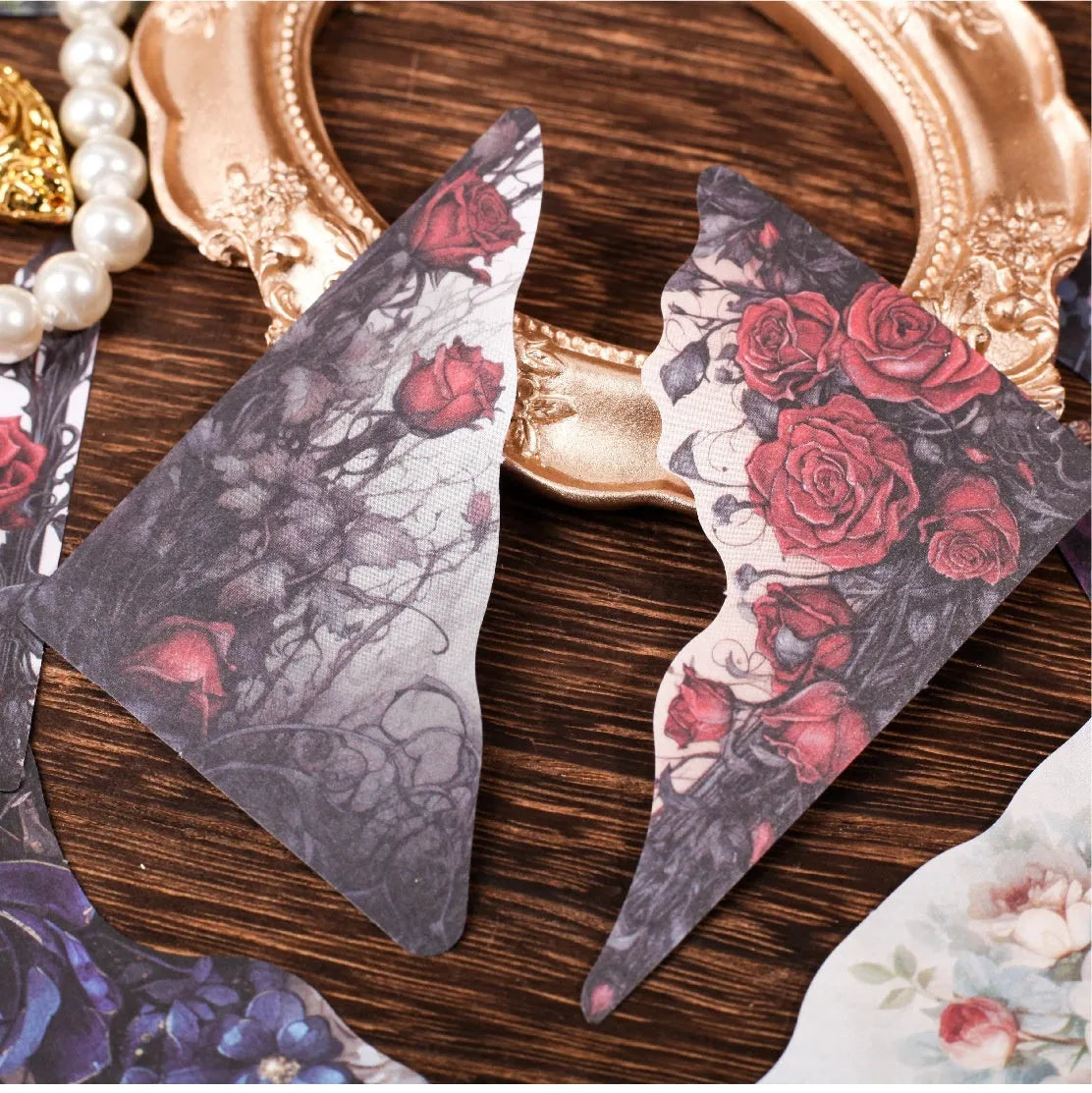 Set of printed paper bookmarks showing six colour options including Spring Vine, Pink Plum and Red Rose