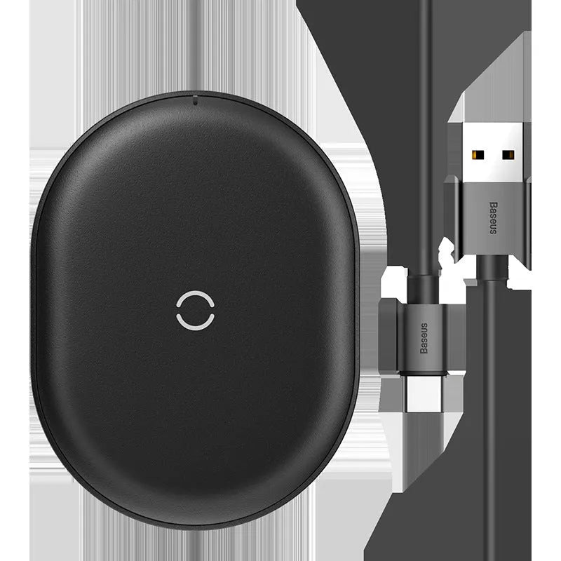 15W wireless charging pad with Type-C cable in black or white colour options