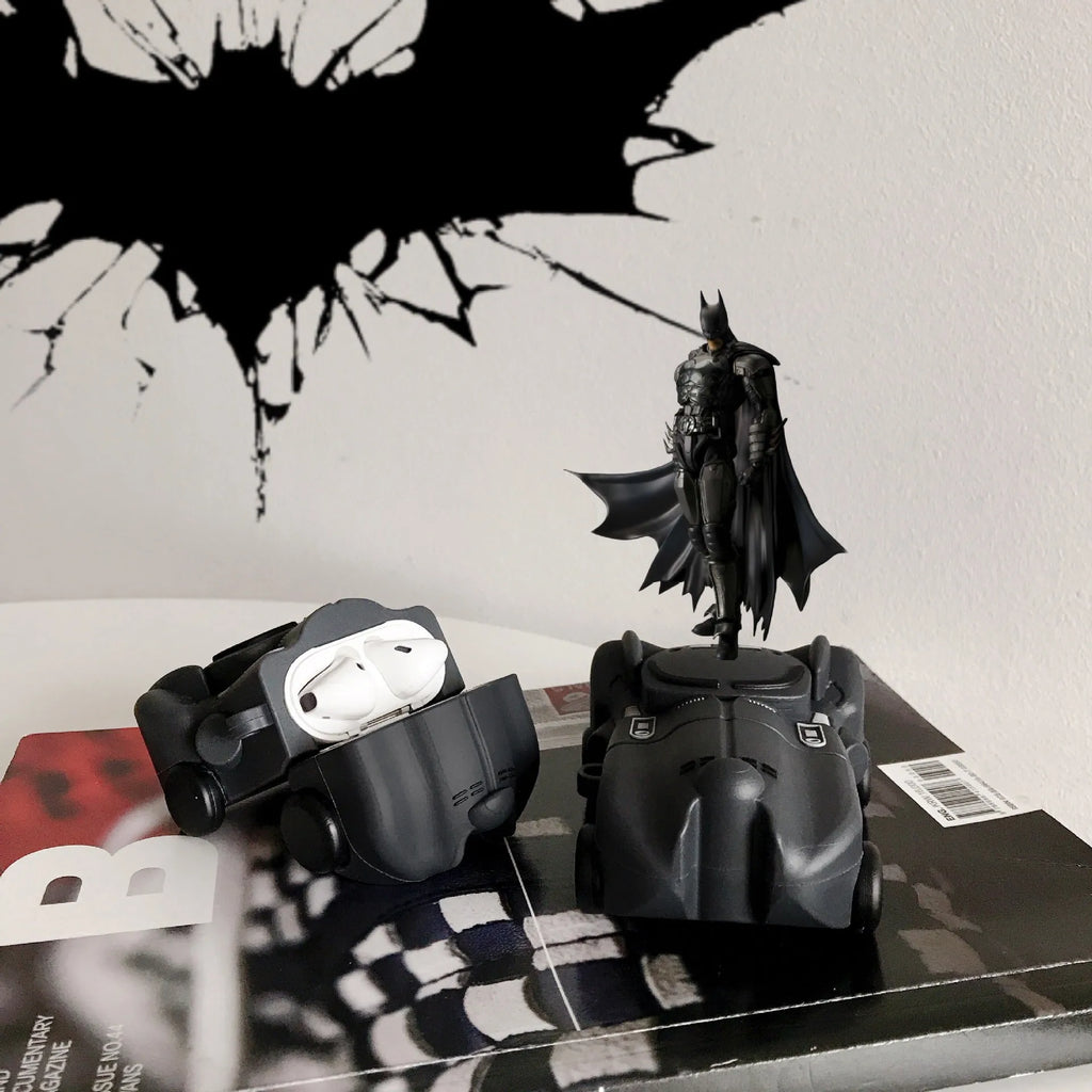 Black Creative Bat Chariot TPU silicone protective cover for AirPods 2nd generation charging case