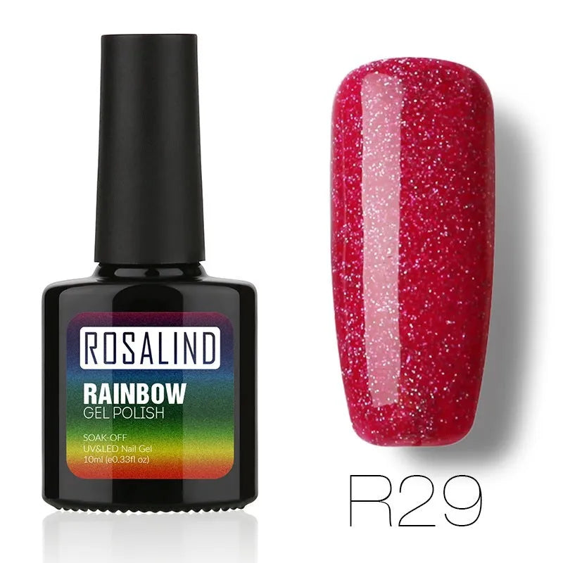 ROSALIND phototherapy gel nail polish bottle in RBR shade, glossy finish for UV/LED curing