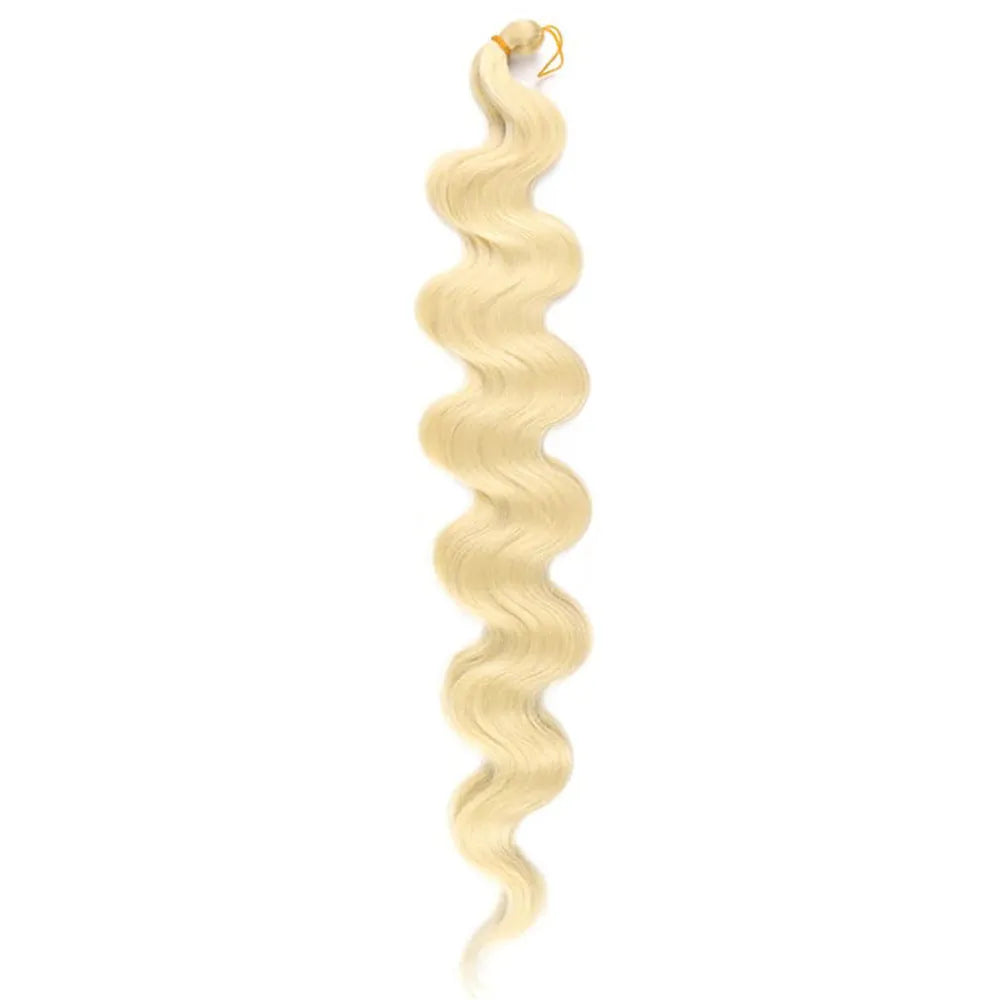 Long wine red synthetic wig with big waves, shown as a 24-inch crochet hair extension.