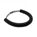 Universal motorcycle exhaust pipe gasket anti-drop ring in black, blue, and orange colours.