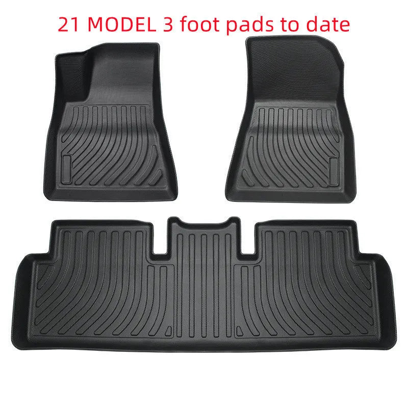 Custom rubber and TPE floor mats for Tesla Model 3, Y, X, and S cars