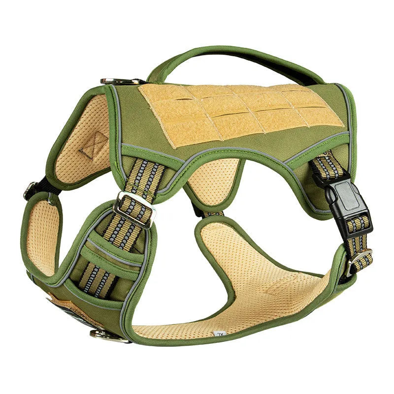 Tactical Oxford cloth chest strap for search and rescue working dogs in camouflage colours