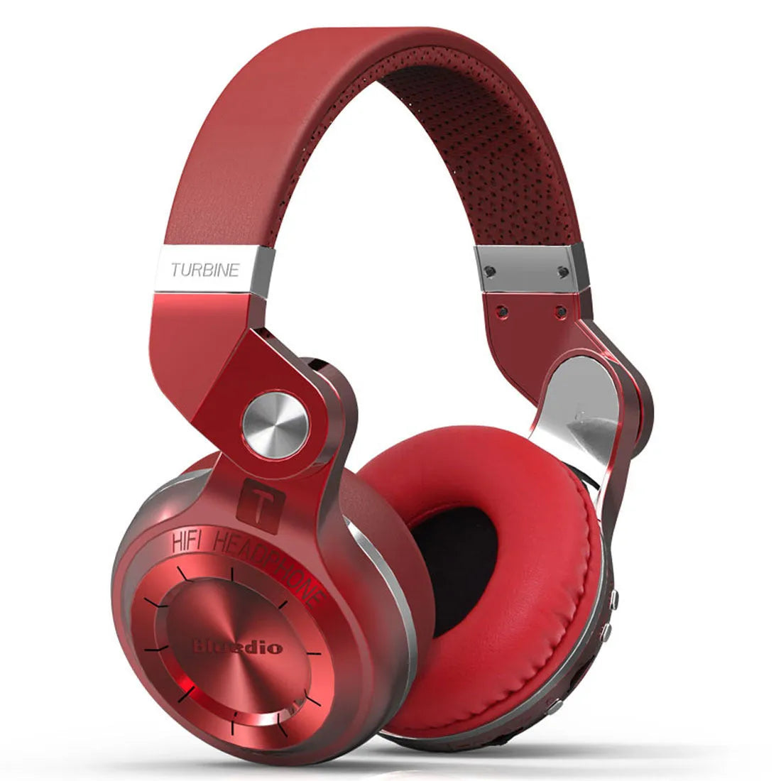 Bluetooth headset in black, blue, red, or white colour with head-mounted design
