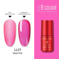 7ml transparent resin phototherapy glue bottle for UV gel nails with frosted bottom seal