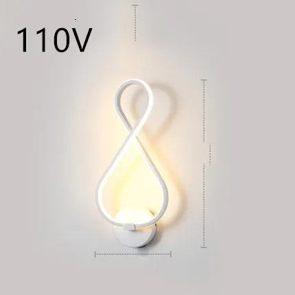 Nordic style LED wall lamp with a silicone shade mounted on a bedroom wall