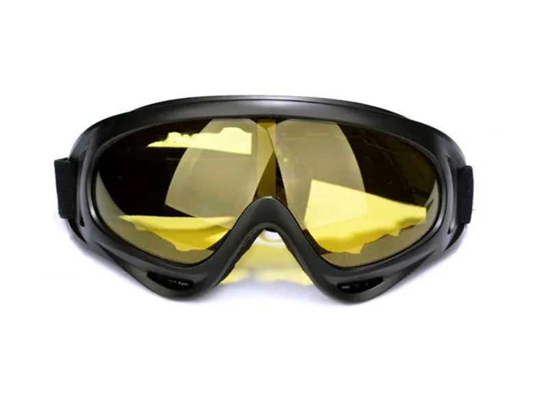 X400 motorcycle windshield sand goggles with PC lens and ventilation system in transparent colour