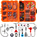 Weihe 257 pieces lure fishhook accessories suit in orange or black box for fishing