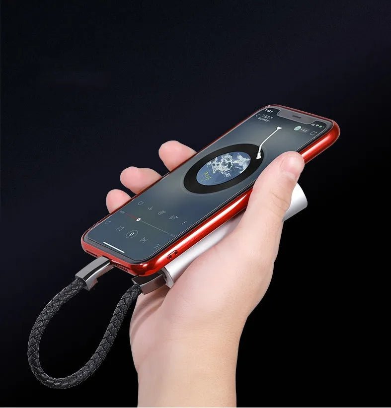 Bracelet cable with brown double line and gift box for charging data sync Android iPhone TypeC