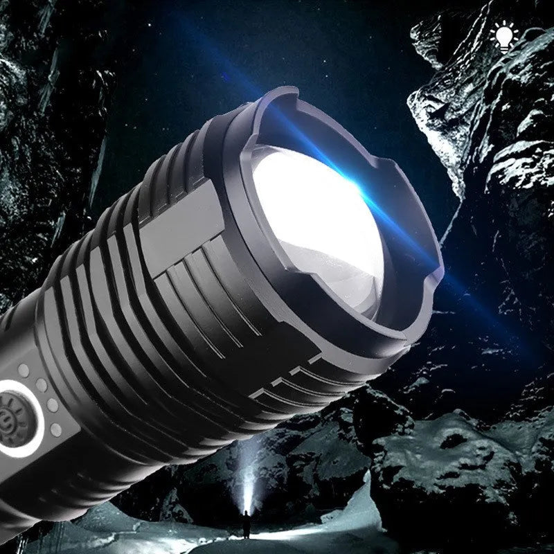 USB charging P70 outdoor flashlight with XHP 70 bulb and aluminium alloy body