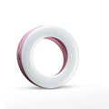 Compact black USB rechargeable selfie ring light for mobile phone photography