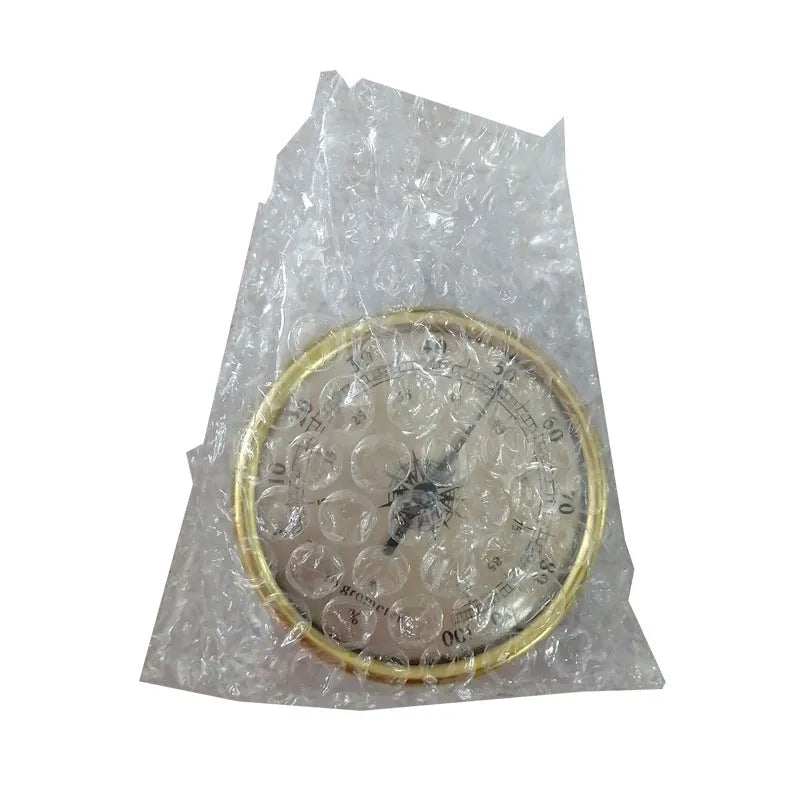 Aluminium analog thermometer and hygrometer with 72mm diameter dial for home temperature humidity monitoring