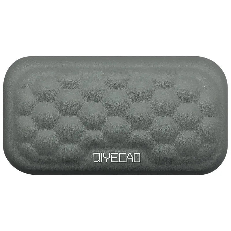 Memory foam computer wrist rest with silicone base in grey cloth cover style