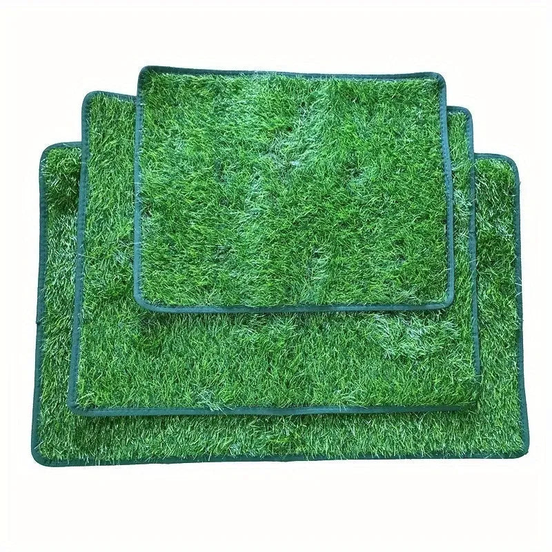 Artificial grass dog toilet training mat in washable reusable design for pet toilet training