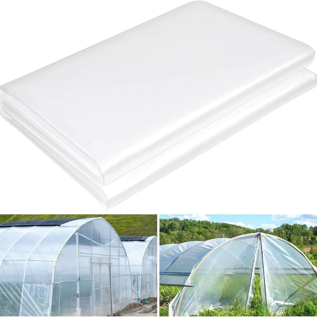 4x8 metre roll of translucent plastic greenhouse film for vegetable shed insulation.