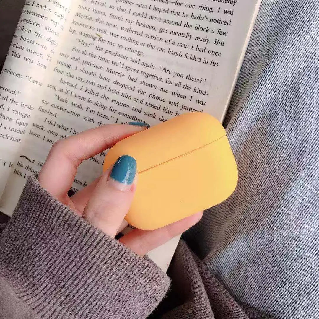Plastic protective case for Apple AirPods Pro and AirPods 3 in various colours.