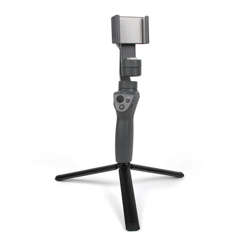 Black aluminium alloy mobile phone tripod with PTZ stabiliser for iPhone photography