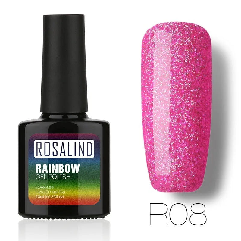 ROSALIND phototherapy gel nail polish bottle in RBR shade, glossy finish for UV/LED curing