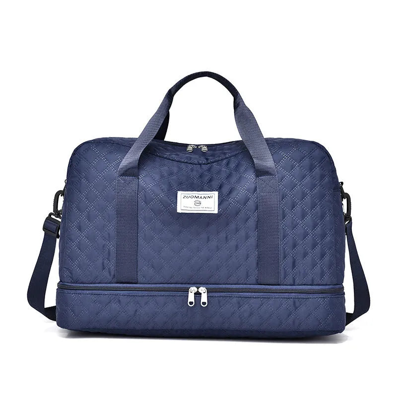 Oxford cloth leisure travel bag with 36-55L capacity in a street style design, shown in a selected colour.