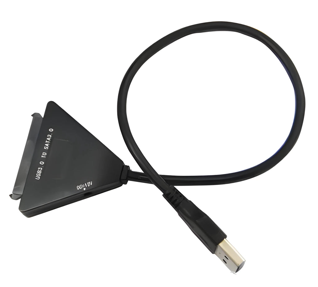 Black USB 3.0 to SATA 7+15 pin hard drive adapter cable for 2.5-inch and 3.5-inch drives