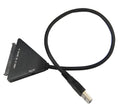 Black USB 3.0 to SATA 7+15 pin hard drive adapter cable for 2.5-inch and 3.5-inch drives