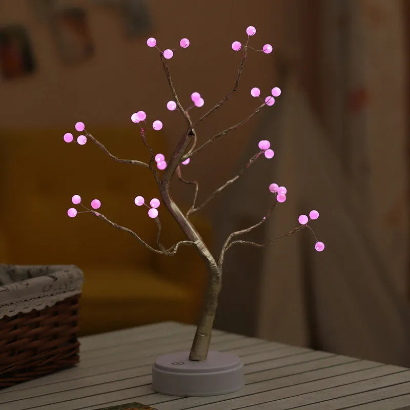 LED Christmas tree light with 108 warm white LEDs, touch control base, and plastic construction