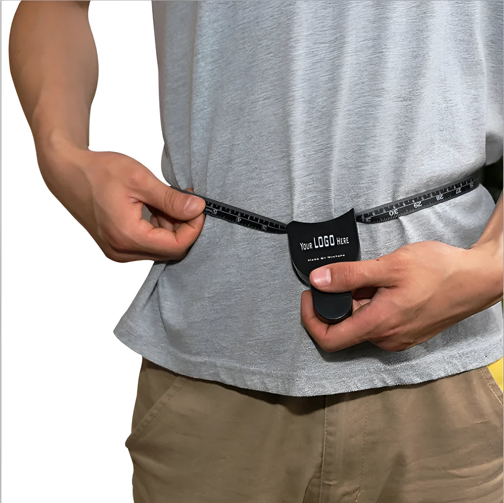 Black ABS plastic body fat caliper with measurement gauge and detachable cable for skin fold thickness testing.