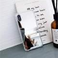Reflective mirror phone case in soft TPU material available in multiple colours for various iPhone models showing back and side view