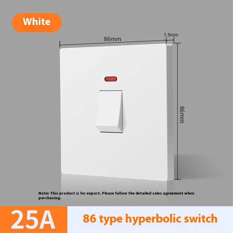 High-current plastic switch panel for curved rack power distribution systems