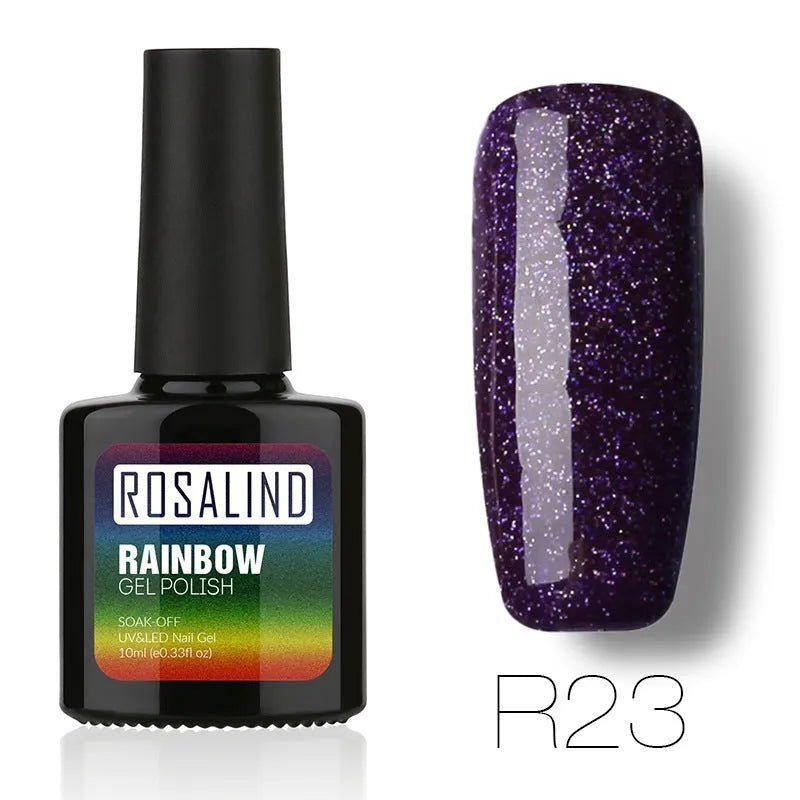 ROSALIND phototherapy gel nail polish bottle in RBR shade, glossy finish for UV/LED curing