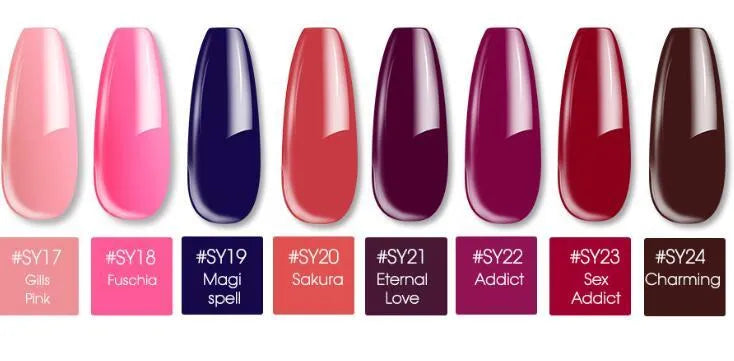 15g nail coloured crystal extension glue in 24 shades SY01 to SY24 resin based