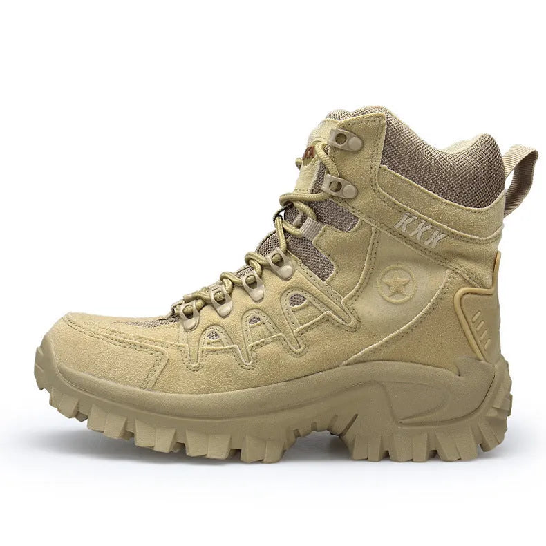 Men's US Army Delta tactical boots in black and sand colour options with rubber sole.