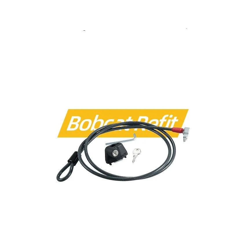 Roof platform steel cable lock with plastic sheathing in 1200mm and 600mm lengths for outdoor equipment security