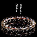 Natural citrine scattered beads ball bracelet showing 7A and 6A grade options with multiple bead sizes