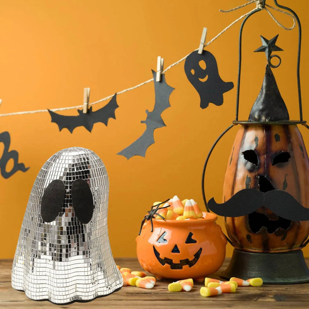 Silver Halloween ghost mosaic mirror patch desktop decoration on glass
