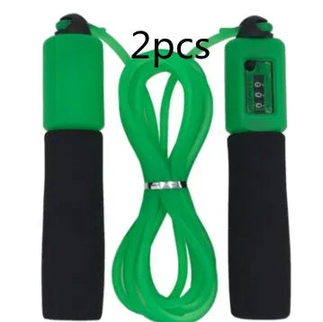 Fitness skipping rope with 3m length and sponge handles in black blue green or red