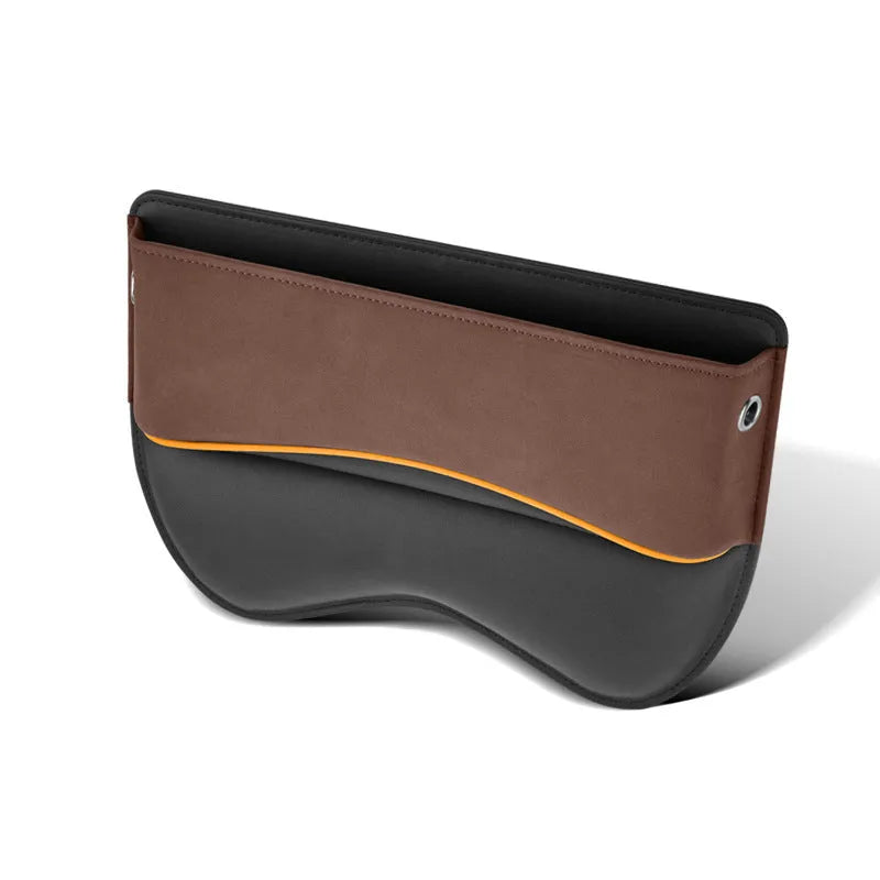 Waterproof leather car seat storage box in beige, black, brown, green or red with pressure-resistant design