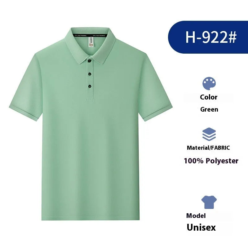 Casual lapel short sleeve polo shirt for men in solid colour with regular fit, polyester blend fabric