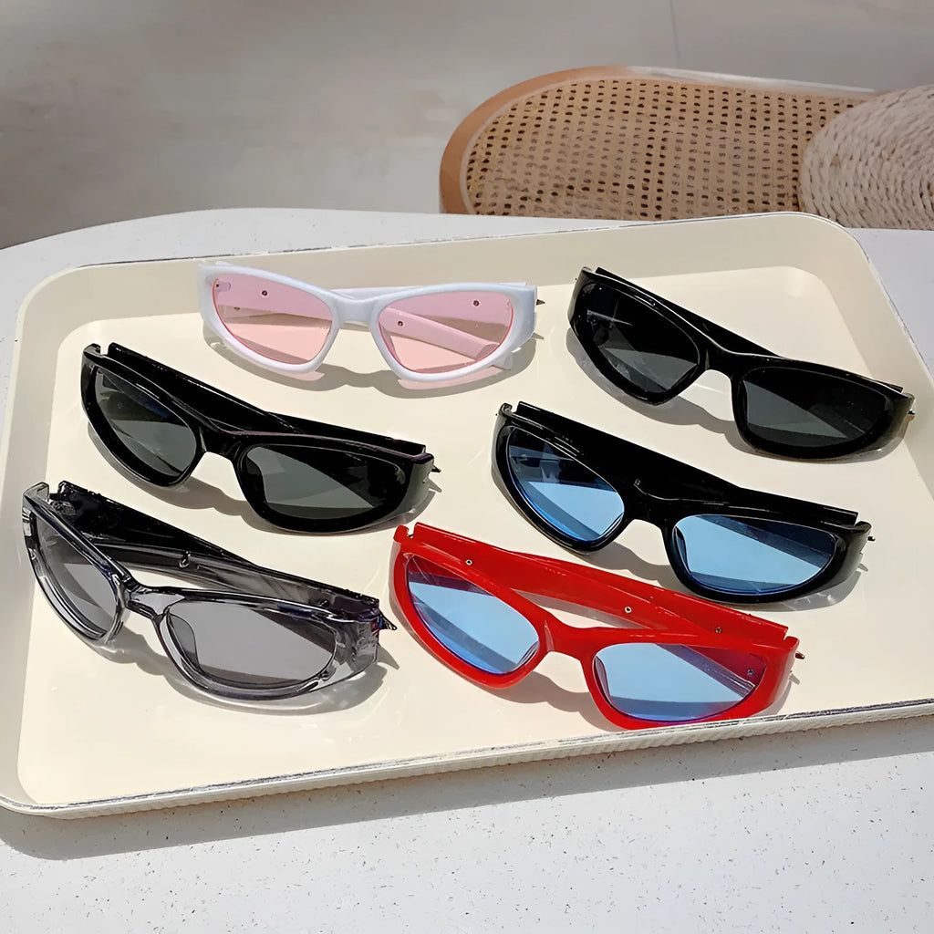PC frame sports sunglasses with category 3 lenses in black frame blue lens colour option