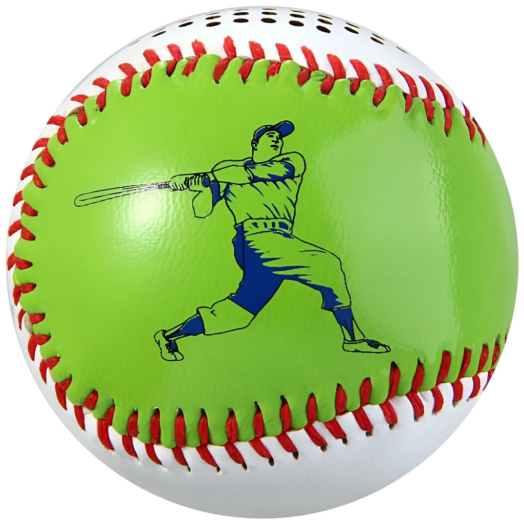 Baseball home Bluetooth speaker in white with 3W output, 600mAh battery, and USB interface