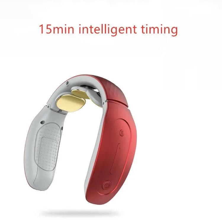 Intelligent cervical and personal massager in red or white with three massage contacts.
