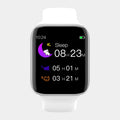 Smart bracelet with 1.54 inch screen showing blood pressure monitoring and Bluetooth call functions